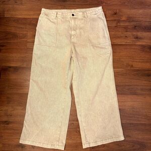 Universal Thread Highest Rise Wide Leg Oatmeal Colored Jeans size 16